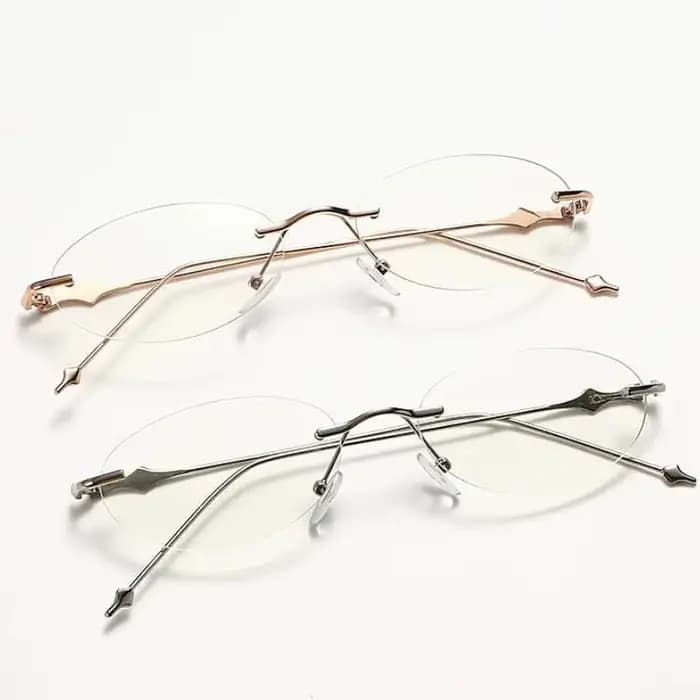 Lunettes optiques ovales sans bords pour femmes