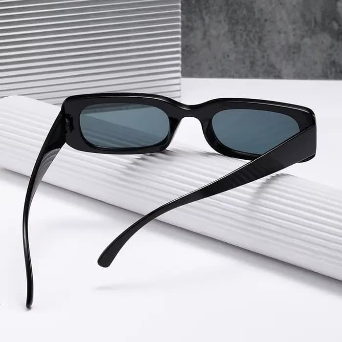Lunettes de soleil carrées noires pour hommes