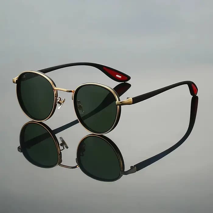 Lunettes de soleil rondes vintage pour hommes