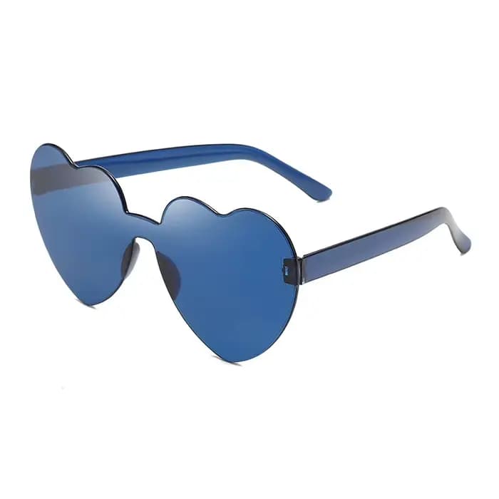 Lunettes de soleil sans cadre en forme de cœur