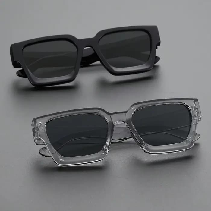 1/2 PC S classique mode carré cadre en plastique femmes lunettes de soleil pour hommes vie quotidienne nuances