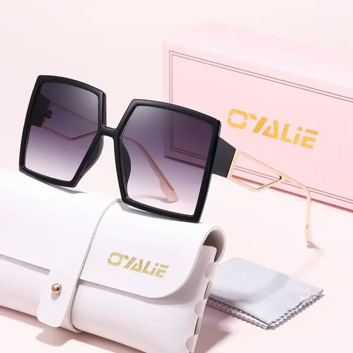 Lunettes de soleil carrées à monture large Oyalie