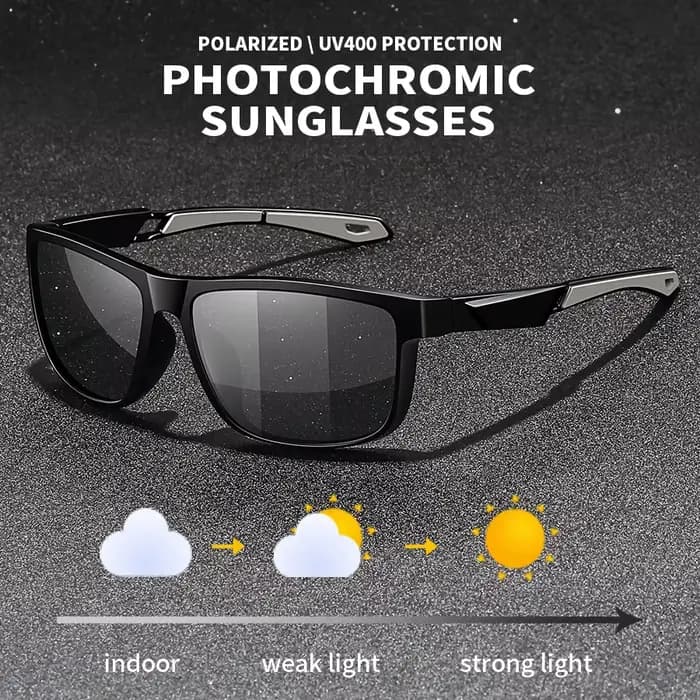 Lunettes de soleil photochromiques polarisées vintage pour hommes et femmes
