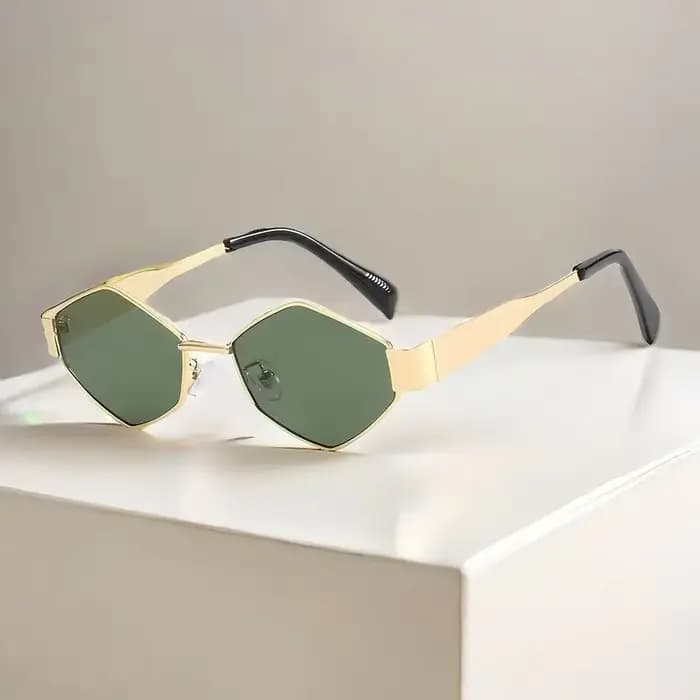 Mode hexagone lunettes de soleil femmes 2025 marque de luxe Design Unique polygone
