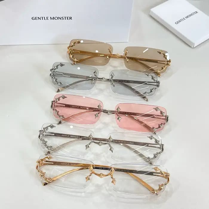 GENTLE MONSTER MOSH Lunettes de soleil sans monture de marque de créateur