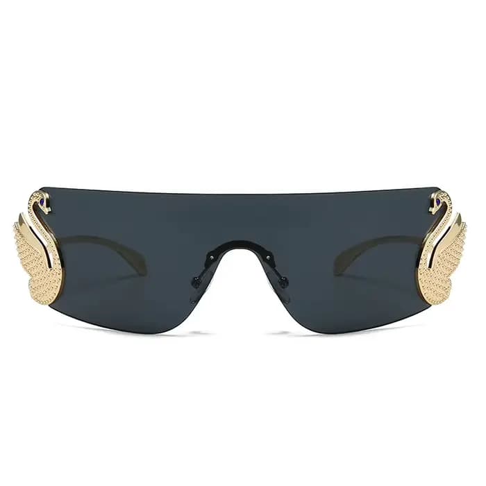 Lunettes de soleil vintage sans monture tendance pour femmes