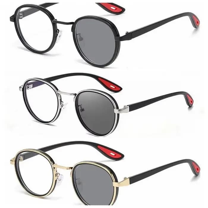 Lunettes de soleil rétro à verres de couleur changeante