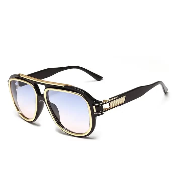 Nouvelles lunettes de soleil de luxe pour hommes avec des verres carrés surdimensionnés rétro