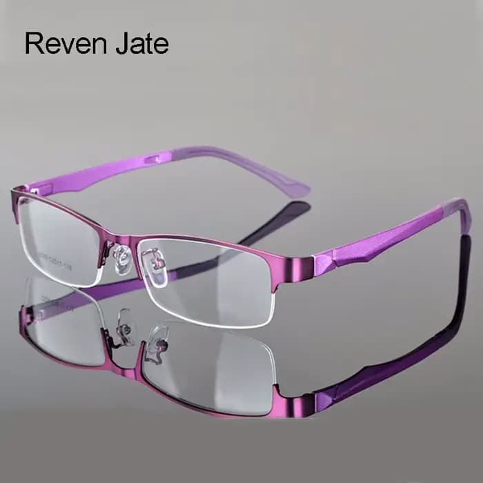 Reven Jate demi sans monture lunetes cadre optiq Prescription Semi-jante lettes