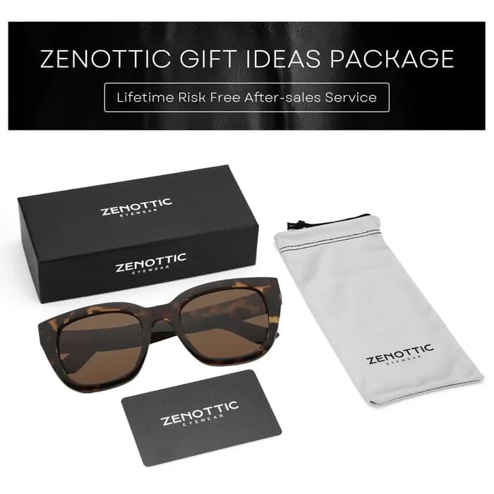 ZENOTTIC rétro carré lunettes de soleil polarisées pour femmes Vintage