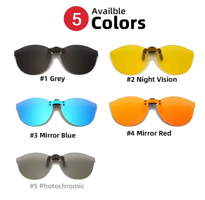 Lunettes de soleil à Clip rabattable pour hommes