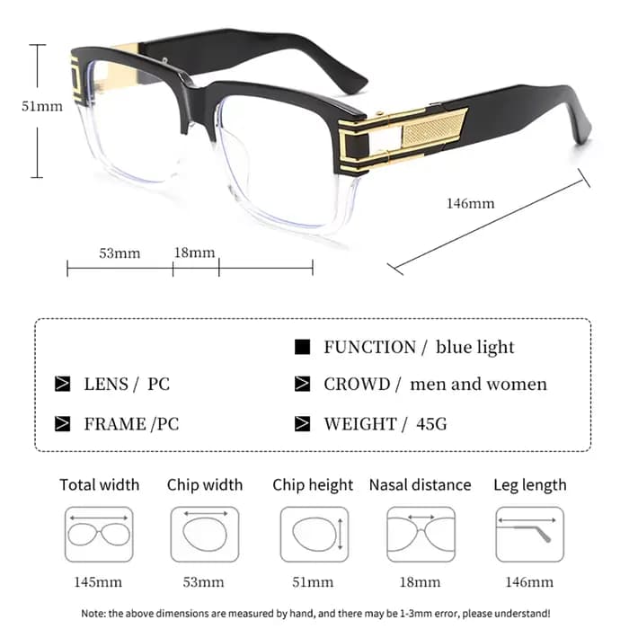 Lunettes anti-lumière bleue Peekaboo pour hommes
