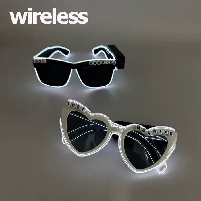 LED sans fil juste marié lunettes mariage nuptiale douche faveurs mariée