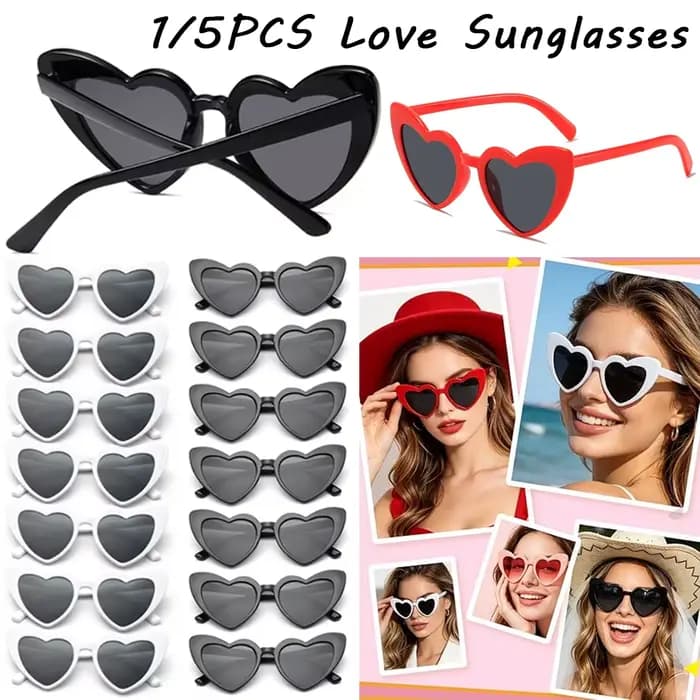 Lunettes de soleil en forme de cœur pour femmes
