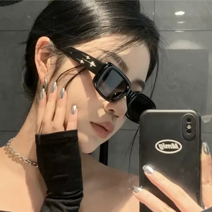 Lunettes de soleil rectangulaires rétro de style coréen pour femmes et hommes