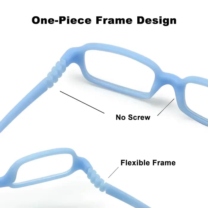 Lunettes pliables pour enfants, taille 42mm, avec cordon sans vis, monture de lunettes flexibles une pièce