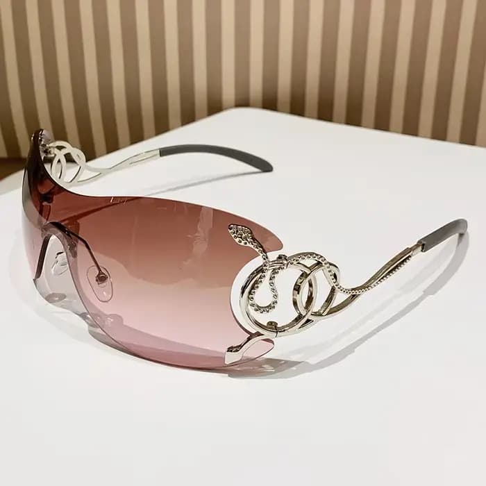 Y2k – lunettes de soleil sans bords pour femmes