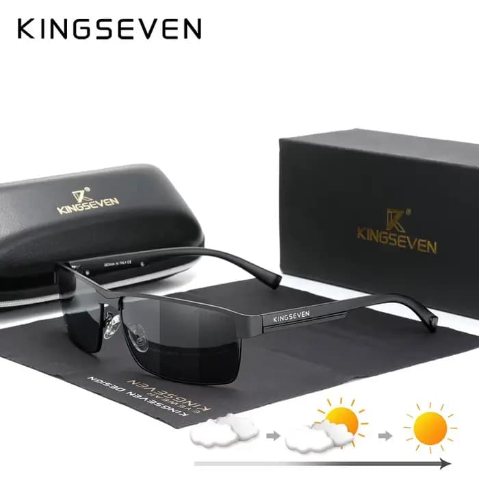 KINGSEVEN Hommes Polarisées Photochromiques lunettes de Soleil Femmes Caméléon