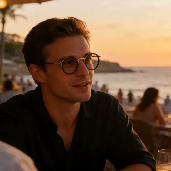 Monture de lunettes de luxe de marque rétro