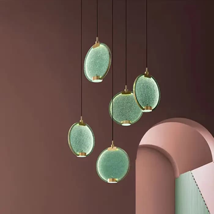 Masiero Horo suspension minimaliste en laiton luminaire verre rond suspension Loft Bar escalier Art déco café décoration lampe