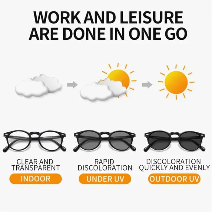 Petites lunettes de Transition classiques noires mates