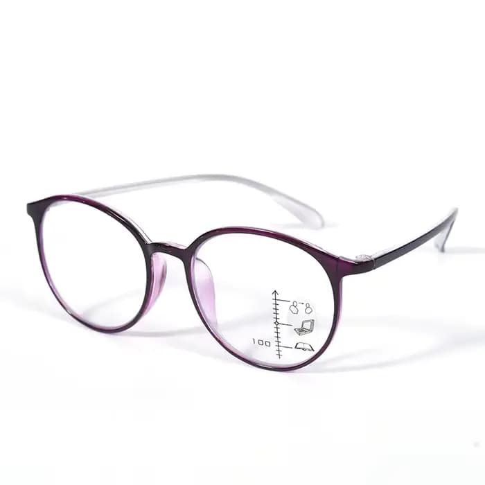 Lunettes de lecture progressives à monture noire pour femmes