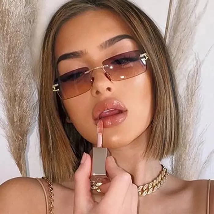Lunettes de soleil sans monture pour femmes et hommes