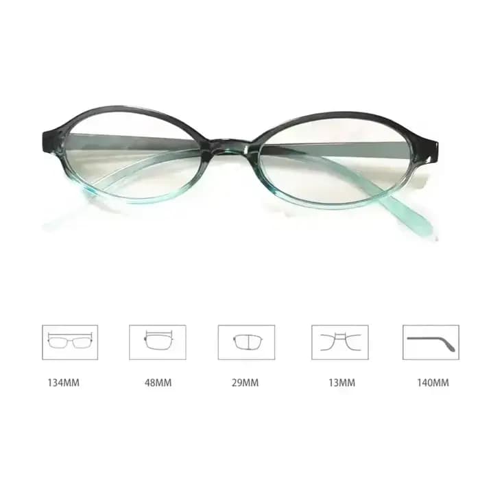 Lunettes ovales rétro Y2K pour femmes