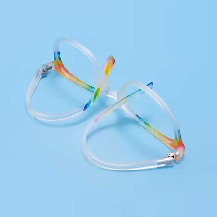 Lunettes de vue souples TR90 transparentes colorées pour femmes