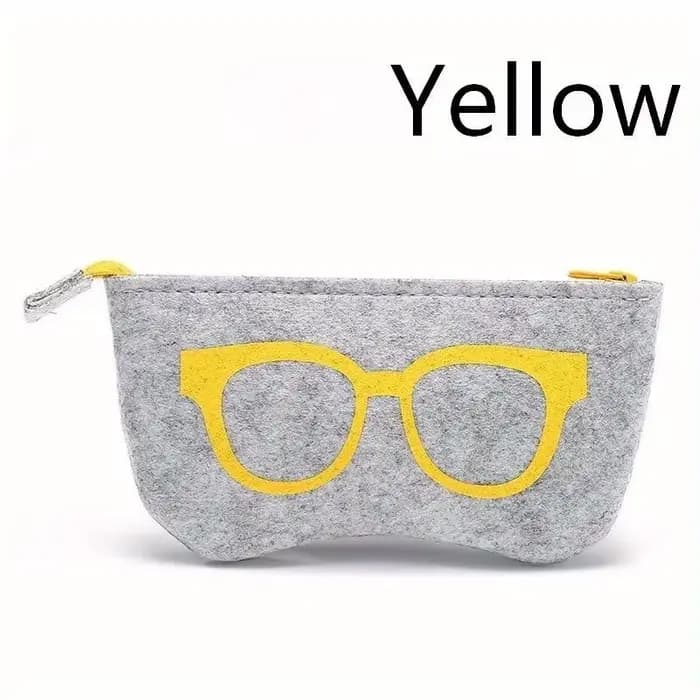 1 pochette élégante en feutre pour lunettes – Étui portable et durable avec fermeture éclair