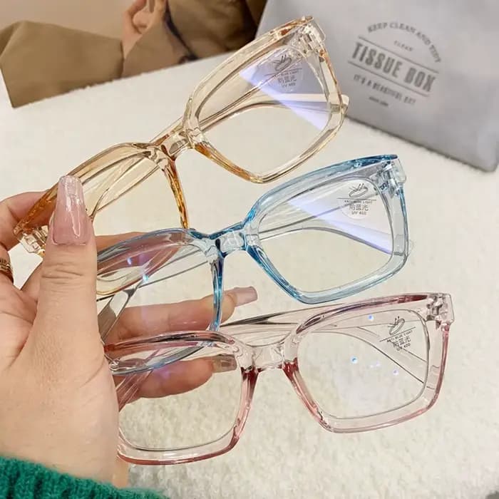 Respzed-Lunettes carrées transparentes à grande monture pour femmes