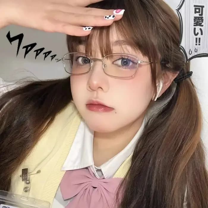 Lunettes à monture carrée en métal Harajuku Y2K pour femmes