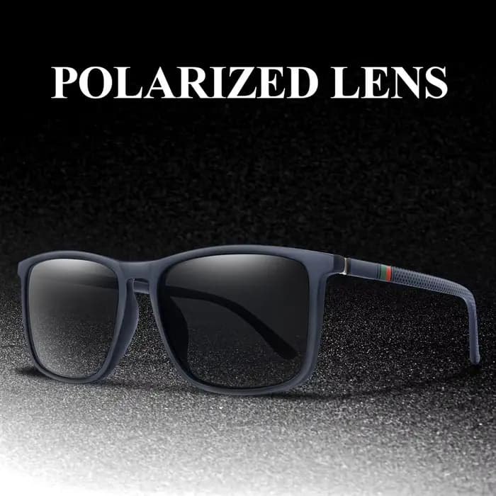 Lunettes de soleil de cyclisme polarisées classiques carrées de luxe