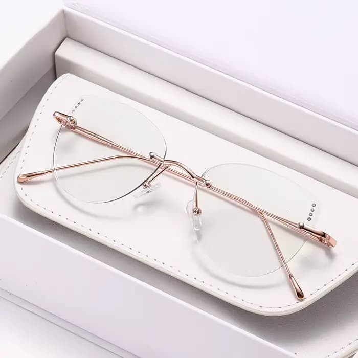 Lunettes de myopie sans cadre HD pour femmes