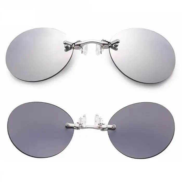 Lunettes de soleil rondes à Clip-nez