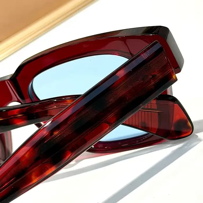 Lunettes de soleil FELLINI classiques noires patchwork pour hommes