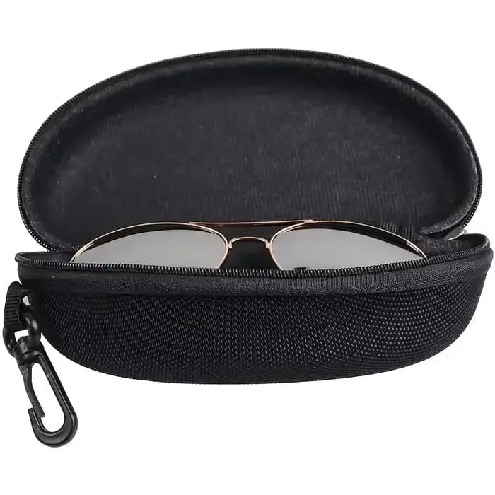 Boîte de protection de lunettes de soleil à fermeture éclair Portable