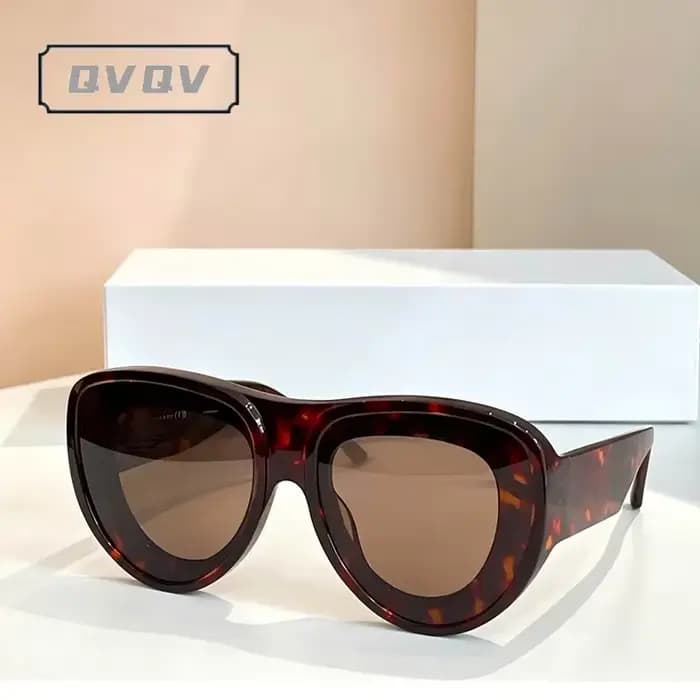Lunettes de soleil rétro léopard surdimensionnées pour femmes