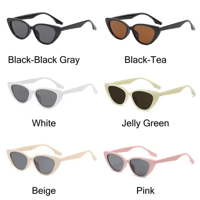 Lunettes de soleil rétro en forme d'œil de chat pour femmes