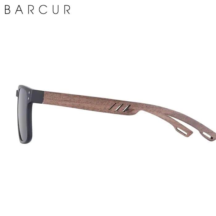 BARCUR lunettes de soleil en bois pour hommes