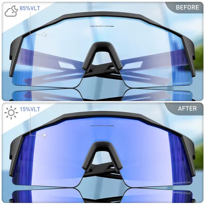 Kapvoe-Lunettes de soleil photochromiques de cyclisme pour hommes et femmes
