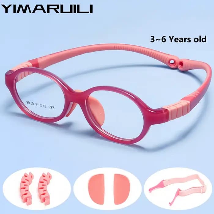 YIMARUILI 3 ~ 6 ans lunettes pour enfants ultra-léger Flexible petite taille optique Prescription garçons et filles