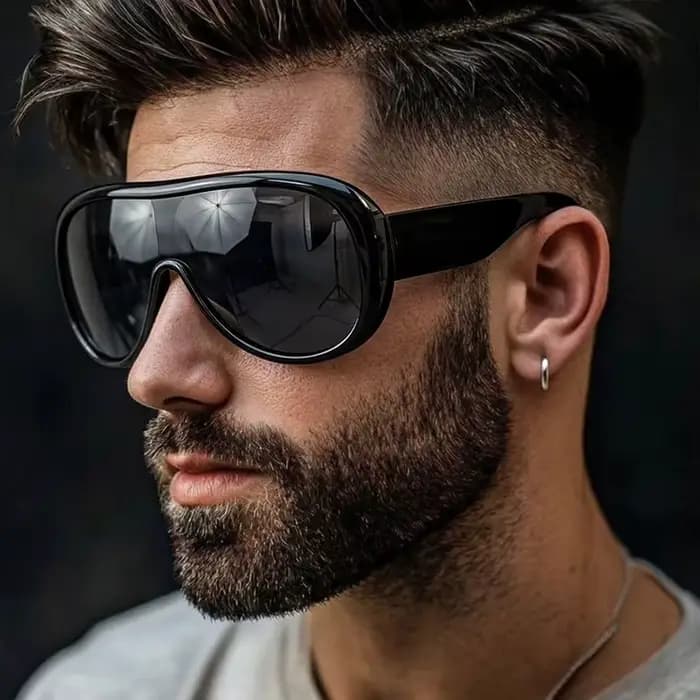 Lunettes de soleil carrées surdimensionnées de luxe style bohème