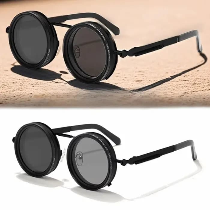 Lunettes de soleil de pêche à monture ronde