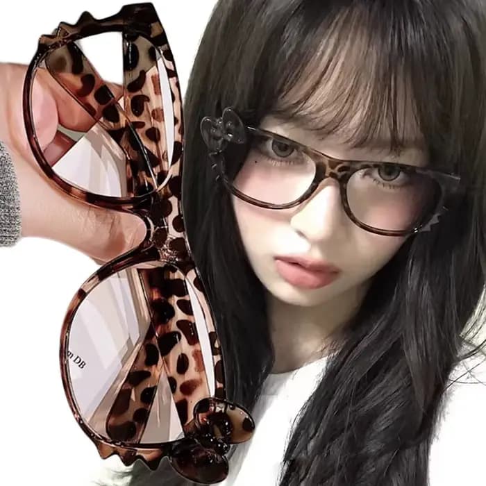 Lunettes léopard rétro Y2K