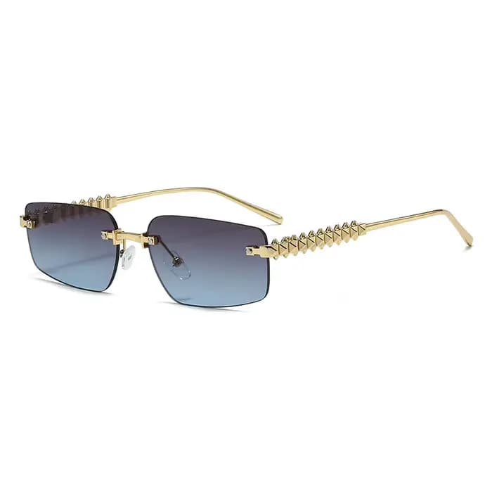 Lunettes de soleil vintage sans monture pour femmes et hommes