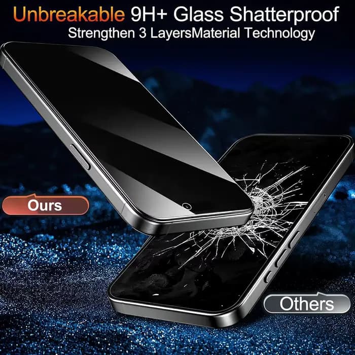 Verre trempé Anti-espion pour IPhone 17/17 Air/17 Pro/17ProMax, étui de dureté 9H, protecteur d'écran convivial avec Kit facile à installer