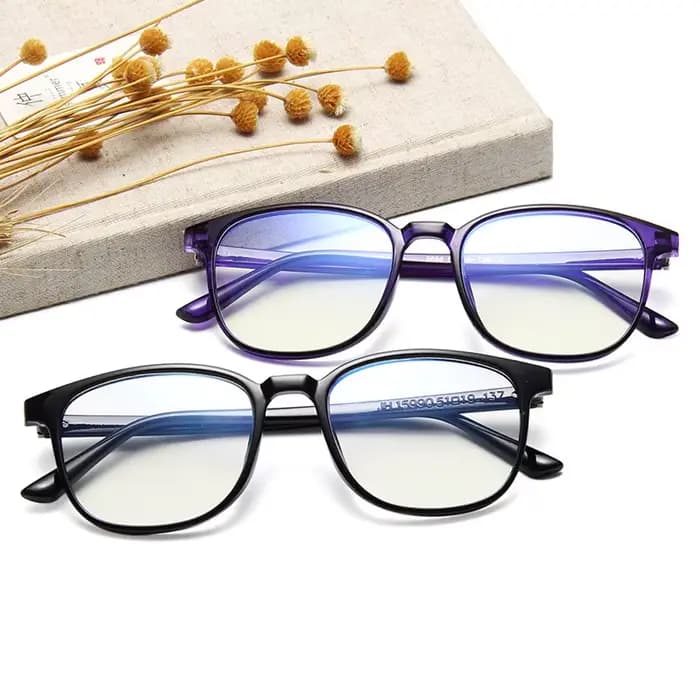 Lunettes d'ordinateur carrées transparentes