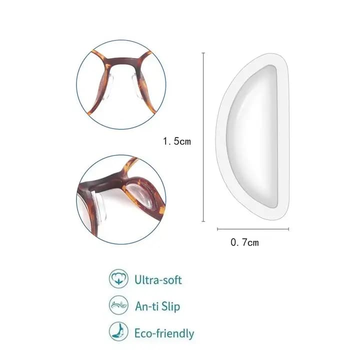20 paire/ensemble D forme bâton sur Supports nasaux Invisible anti-dérapant lunettes plaquettes nasales accessoires