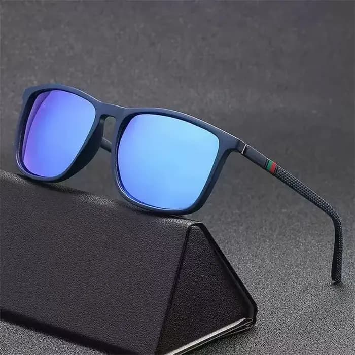 Lunettes de soleil polarisées vintage carrées de luxe UV400 pour hommes et femmes